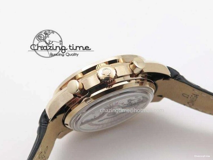 0420 Speedmaster ’57 RG Chrono AXF Best Edition On Black Leather Strap A Colorful 8284